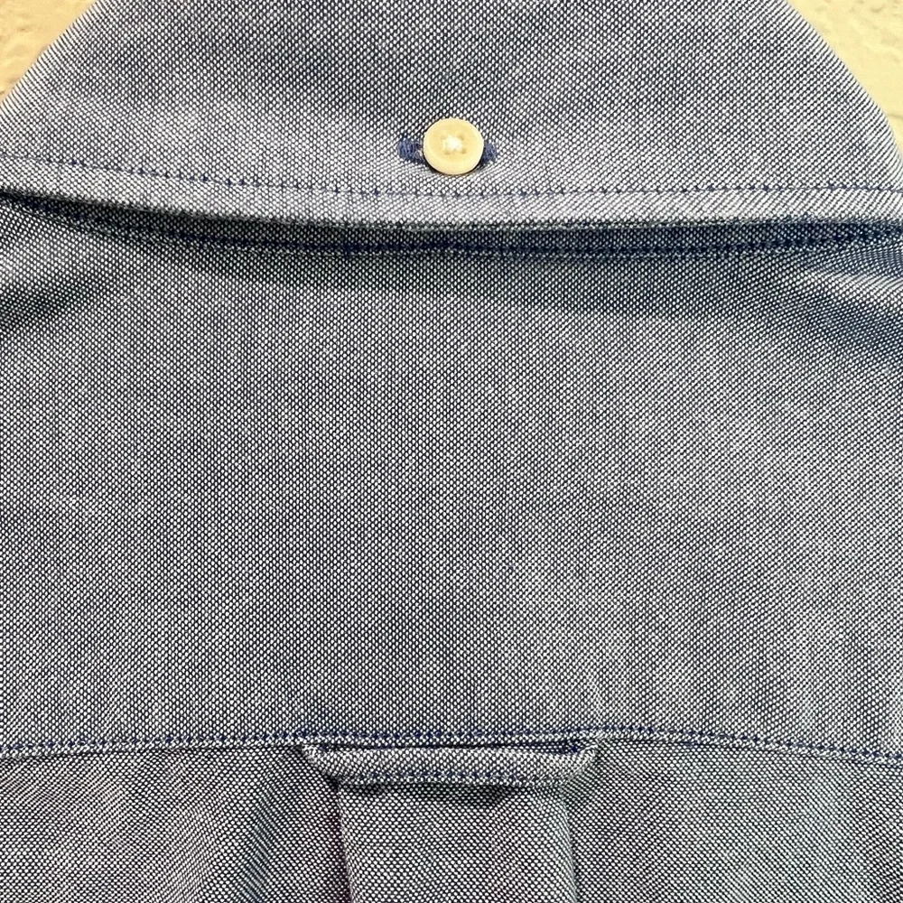J. Crew Men’s Cotton Slim Fit Blue Colorblock Button Down Shirt | Size Medium
